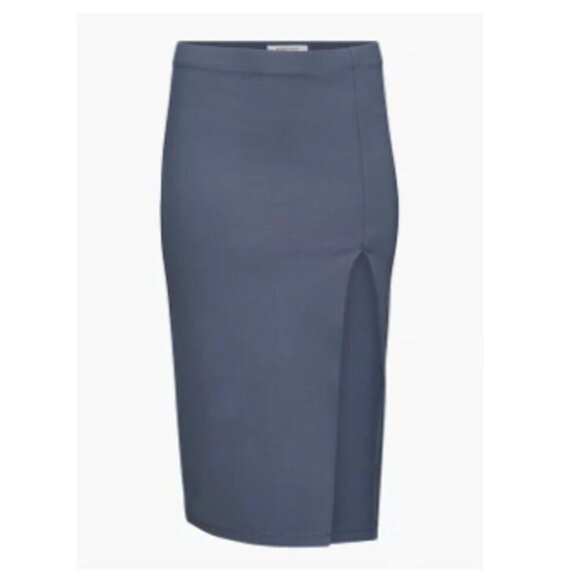ARITZIA Babaton Blue Grey Pencil Skirt with Side Slit Front US 12 - Picture 1 of 6